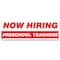 Signmission Now Hiring Preschool Teachers Banner Apply Inside Accepting Application Single Sided B-72-30292 - alternate 1